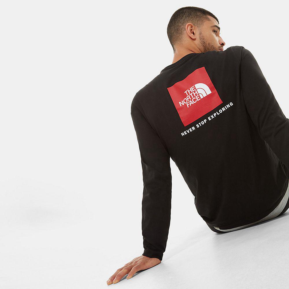 The North Face Red Box Ανδρικα Μπλούζα Με Μακρύ Μανίκι - Μαυρα (OQUV74251)